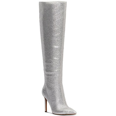 INC Женские сапоги выше колена Saveria серебристого цвета Shoes 5 Medium (B,M) BHFO 7659