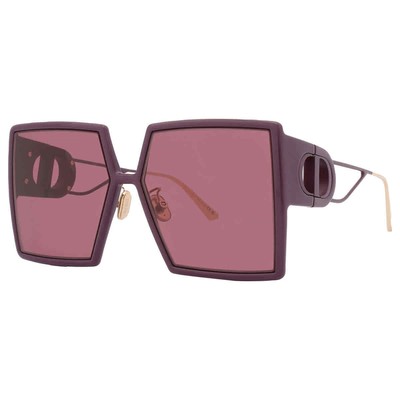 Pre-owned Dior Burgundy Square Ladies Sunglasses 30montaigne Su 60d0 58 30montaigne Su In Red
