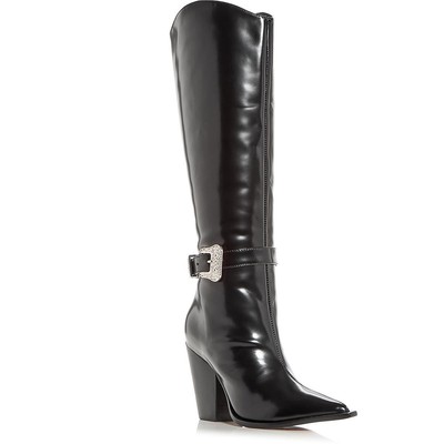 Женские сапоги Schutz JEANE из черной кожи до бедра 8.5 Medium (B,M) BHFO 4291