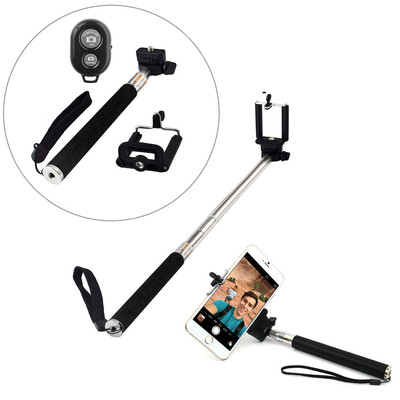 Bluetooth Self Portrait Selfie Stick Shutter Extendable Monopod Pole #SS6