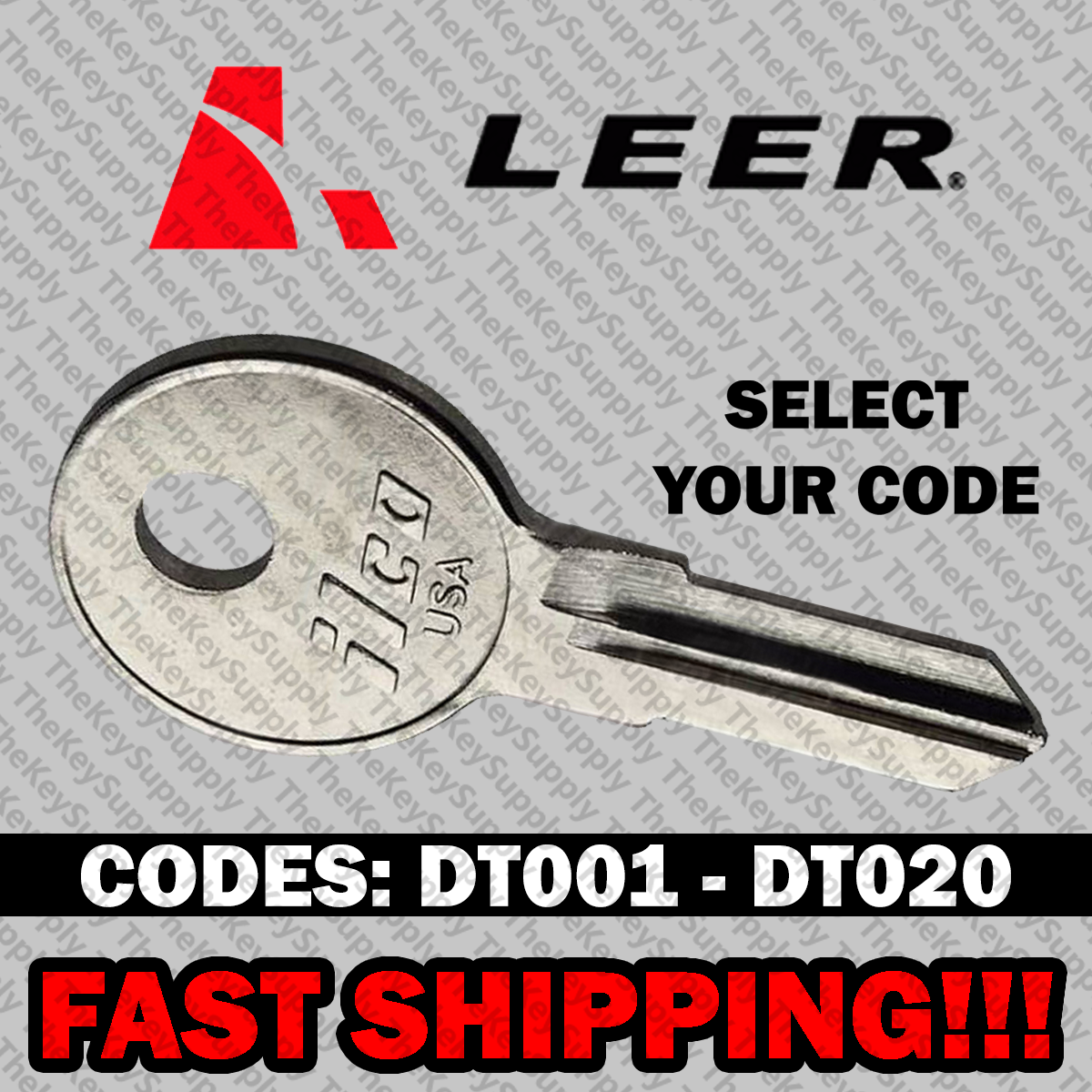 LEER Tonneau Cover Key Cut to Your Code DT001 - DT020