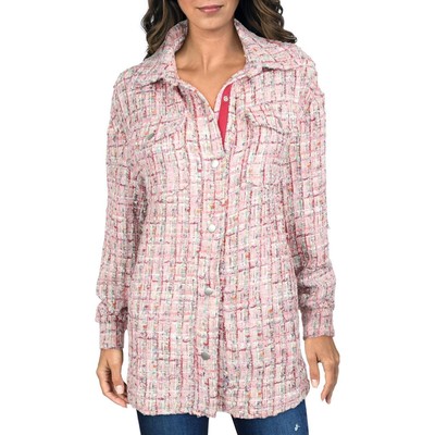 

Женская куртка-рубашка в розовую клетку Avec Les Filles, верхняя одежда  BHFO 7687, Spring pinks