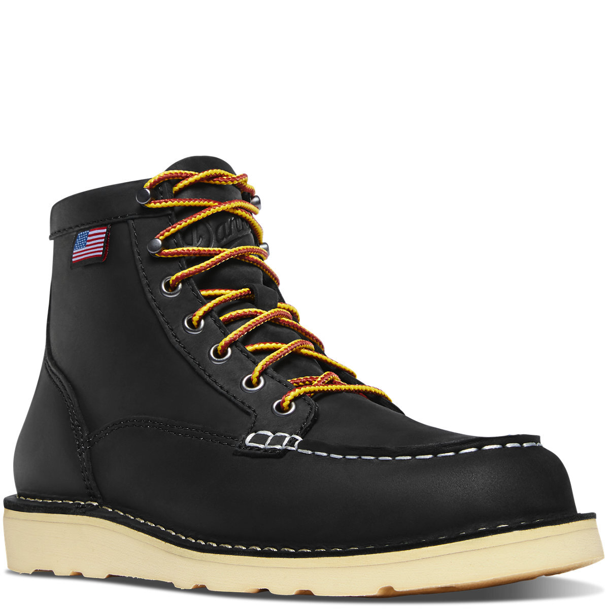 Pre-owned Danner ® Women's Bull Run Toe 6" Black Work Boots 15587 - All Sizes -