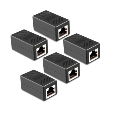 5pcs RJ45 Inline Coupler Cat7 Cat6 Cat5e Ethernet LAN Network Cable Adapter 5x