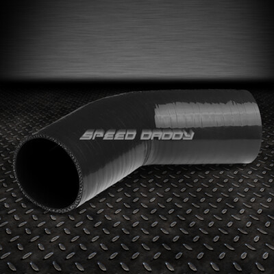 3,5-СЛОЙНЫЙ 45-ГРАДУСНЫЙ СОЕДИНИТЕЛЬНЫЙ ШЛАНГ С КОЛЕНЧАТЫМ СОЕДИНЕНИЕМ TURBO/ВПУСКНОЙ / ПРОМЕЖУТОЧНЫЙ ОХЛАДИТЕЛЬ ИЗ ЧЕРНОГО СИЛИКОНА