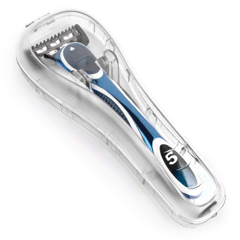 QSHAVE - Portable Travel Razor Protector Hard Case for Manual Razor System