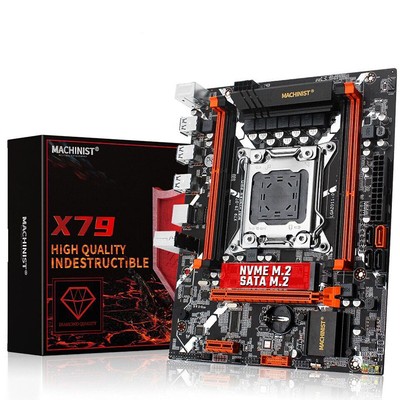 LGA 2011 X79 MACHINIST Motherboard SATA3 REG ECC RAM Desktop Xeon E5 V1 V2 CPU