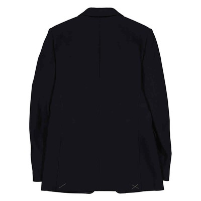 Pre-owned Burberry Wool Silk Blend English Fit Tailored Blazer Jacket In Blue