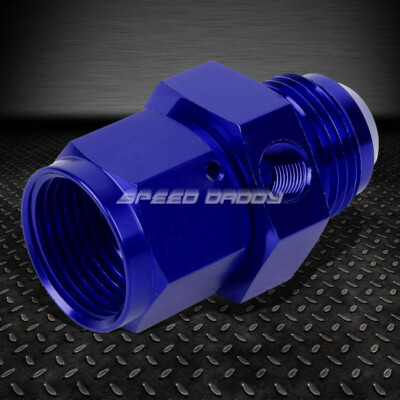 12AN AN12 AN-12 РАЗЪЕМНЫЙ РАЗЪЕМ-РОЗЕТКА 1/8 ДЮЙМА С СИНЕЙ АЛЮМИНИЕВОЙ ОТДЕЛКОЙ ДЛЯ ФИТИНГОВОГО АДАПТЕРА