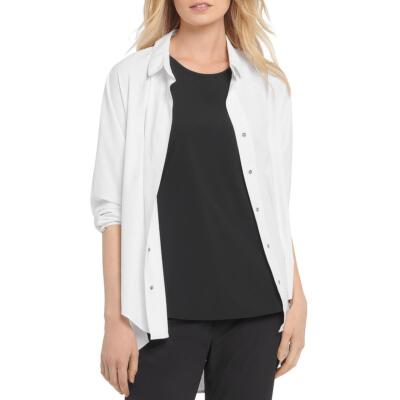 

Женская рубашка на пуговицах с эластичным воротником Nic + Zoe BHFO 3369, Paper white