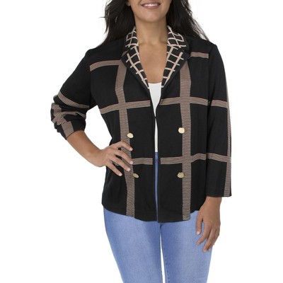 

Женский черный кардиган с окошком Misook Blazer Plus  BHFO 8823