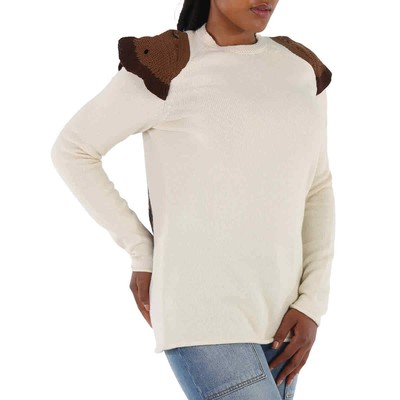 Pre-owned Chloé Chloe Knit Sweater With Crochet Butterfly Intarsia In Multicolor