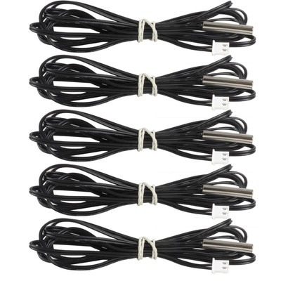 5 Pcs NTC 10K 3950 Temperature Probe, -25 to 125 Degree Celsius Temperature S...