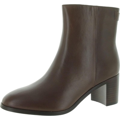 Lauren Ralph Lauren Womens Cassie Leather Ankle Zipper Booties Shoes BHFO 8425