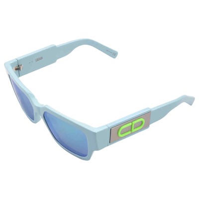 Pre-owned Dior Blue Mirror Square Men's Sunglasses Cd Su 80c7 Dm40079u 84q 55
