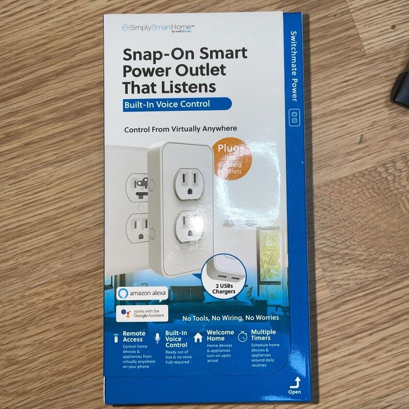 Switchmate Smart Outlet, Voice activated, Dual usb ports, make smart
