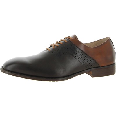 

Мужские черные кожаные оксфорды Stacy Adams HALLOWAY 9 Medium (D) BHFO 3406, Brown/black, HALLOWAY