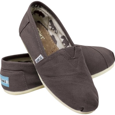 

Женские классические серые кроссовки Toms Slip-On 6.5 Medium (B,M) BHFO 4875, Grey
