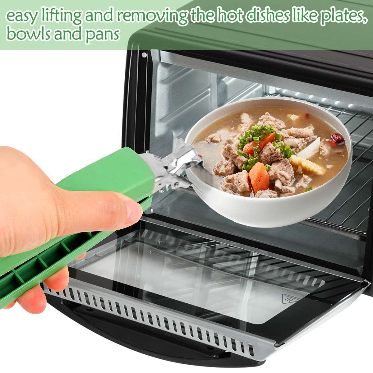 2Pcs Bowl Clip Gripper Kitchen Pan Pot Anti-Hot Holder Clamp Plate Dish Cooking