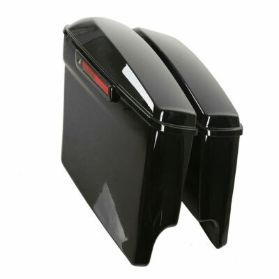 5'' Extended Stretched Saddlebag w/Black Latch For Harley Touring Glide 2014-2023