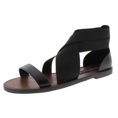 Женские босоножки на плоской подошве Scarlitt черного цвета Steven By Steve Madden 6 Medium (B,M) 8649