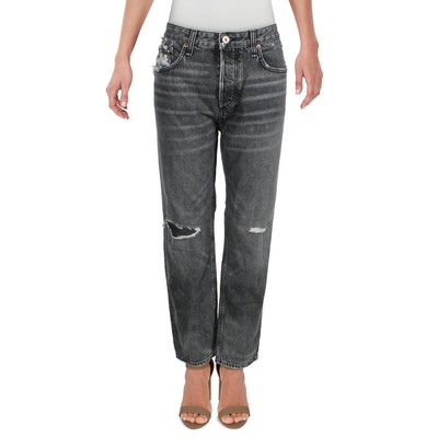 

Черные женские джинсы-бойфренды Rag - Bone Rosa со средней посадкой  BHFO 8138, Black magic