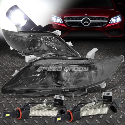 ЗАКОПЧЕННЫЙ КОРПУС, ПРОЗРАЧНАЯ БОКОВАЯ ФАРА + ПАРА СВЕТОДИОДОВ HID 6000K ДЛЯ 10-11 CAMRY XV40