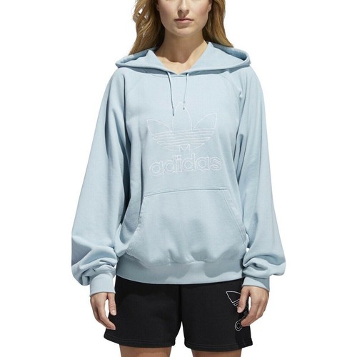 

[CE4865] Женская фирменная толстовка с капюшоном Adidas Originals - пепельно-серый белый, Многоцветный