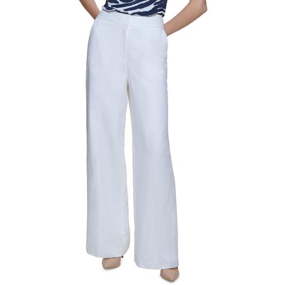 

Calvin Klein Женские белые вязаные широкие брюки с высокой посадкой Petites  BHFO 5845, Белый