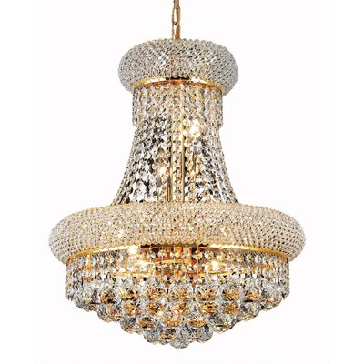 Elegant Lighting V1800D16G/RC Primo Mini Chandelier Gold