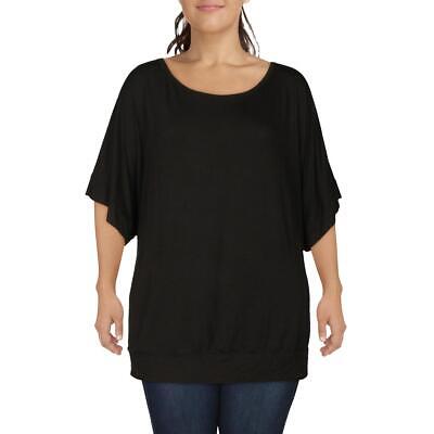 24seven Comfort Apparel Женский струящийся пуловер с круглым вырезом и верхней рубашкой BHFO 1795