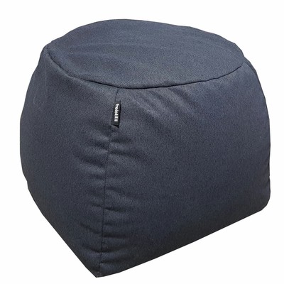 Pouf ROLF BENZ freistil 171 Sitzkissen Stoff schwarzgrau rund 55cm