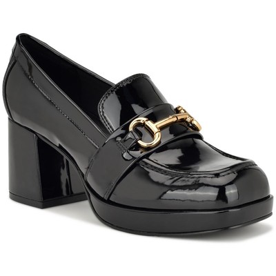 Женские мокасины Nine West Tryah 3 черные лакированные туфли-мокасины 10 Medium (B,M) BHFO 5477