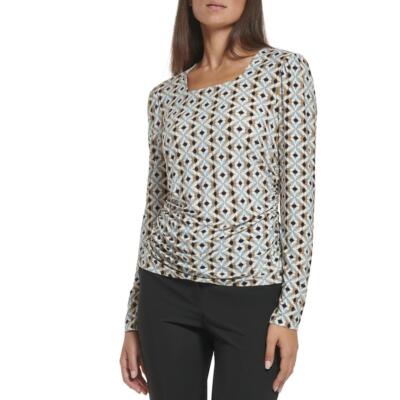 Женская бежевая блузка с принтом Tommy Hilfiger XL BHFO 9420