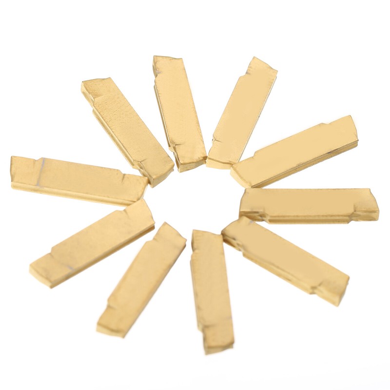 10pcs MGMN200-G Carbide Inserts Blades for MGEHR/MGIVR Grooving Cut-off Tool ''