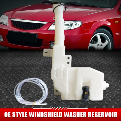 ДЛЯ 99-01 MAZDA PROTEGE OE STYLE БАЧОК ДЛЯ ЖИДКОСТИ ОМЫВАТЕЛЯ ЛОБОВОГО СТЕКЛА В СТИЛЕ OE + КРЫШКА + НАСОС