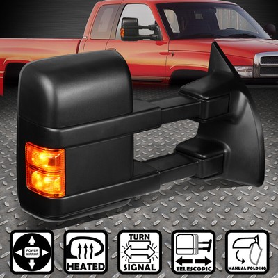 ДЛЯ 99-07 FORD SUPER DUTY С ПРАВЫМ ПРИВОДОМ + ОБОГРЕВ + ЖЕЛТЫЙ СВЕТОДИОДНЫЙ УКАЗАТЕЛЬ ПОВОРОТА БУКСИРОВОЧНОГО ЗЕРКАЛА