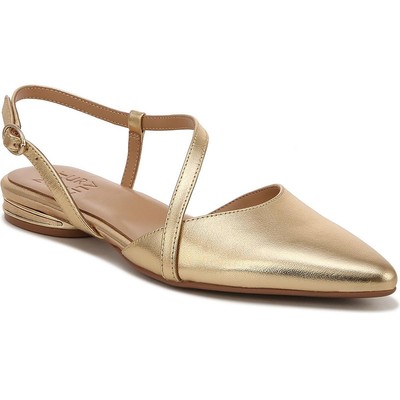 Женские босоножки Naturalizer Hawaii Gold из золотистой кожи с ремешками шириной 7 см (C, D, W) BHFO 5507