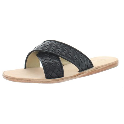 Дизайнерские женские черные босоножки-горки из искусственной кожи 10 Medium (B,M) BHFO 4420