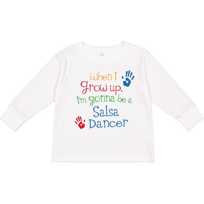 Inktastic Salsa Dancer Future Toddler Long Sleeve T-Shirt Cute Handprints Light