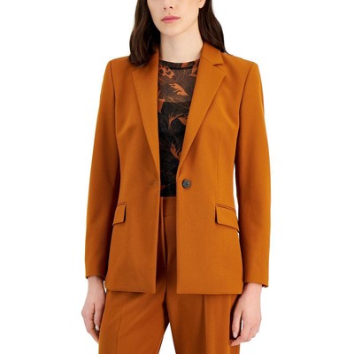Hugo Womens Brown Solid Business Workwear One-Button Blazer 14 BHFO 4921