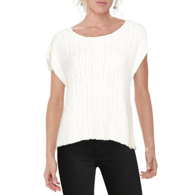 

Женский пуловер крючком из органического хлопка цвета слоновой кости Eileen Fisher BHFO 9995, Кость
