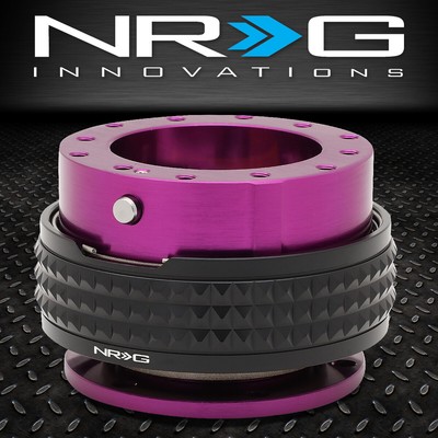 АЛЮМИНИЕВОЕ РУЛЕВОЕ КОЛЕСО NRG QUICK RELEASE GEN 2.1 ФИОЛЕТОВОГО ЦВЕТА С ЧЕРНЫМ КОЛЬЦОМ В ФОРМЕ ПИРАМИДЫ