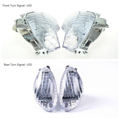 LED Front + Rear Turn Signal Clear Lens fit Suzuki 2008-2019 Hayabusa GSXR1300