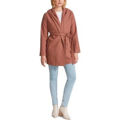 

Коричневое женское пальто с запахом и капюшоном BB Dakota by Steve Madden Верхняя одежда  BHFO 4203, Cognac, BL300436