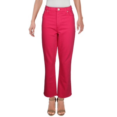 

Hudson Женские розовые укороченные джинсы Bootcut из денима с высокой посадкой  BHFO 8040, Hibiscus