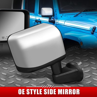 ДЛЯ 15-18 JEEP WRANGLER JK OE STYLE С ЭЛЕКТРОПРИВОДОМ + ЗЕРКАЛО ПРАВОЙ БОКОВОЙ ДВЕРИ С ПОДОГРЕВОМ, ХРОМИРОВАННОЕ