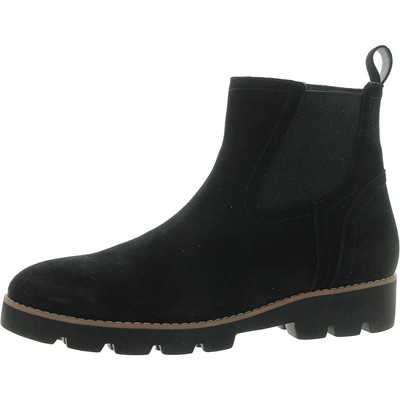 Vionic Womens Brighton Black Suede Chelsea Boots Shoes 9 Medium (B,M) BHFO 4451