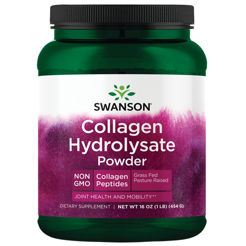 Swanson Collagen Hydrolyzate Powder - Коллагеновые пептиды 16 унций Pwdr