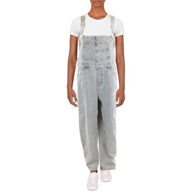 Anrabess Womens Blue Pockets Denim O Overall L BHFO 7085